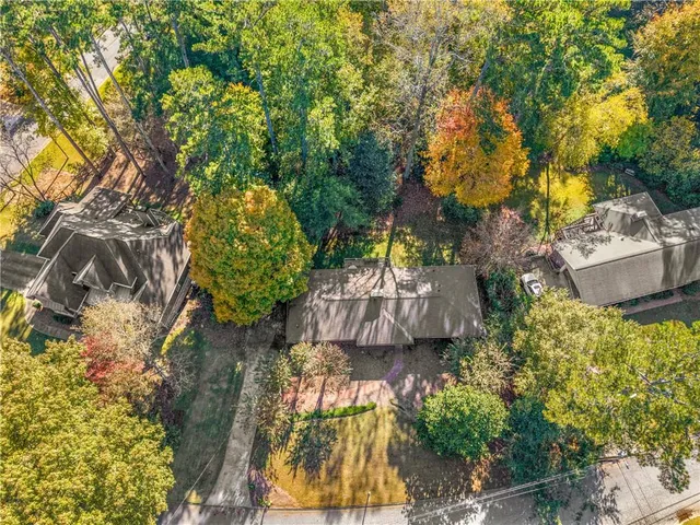 an aerial view of multiple house