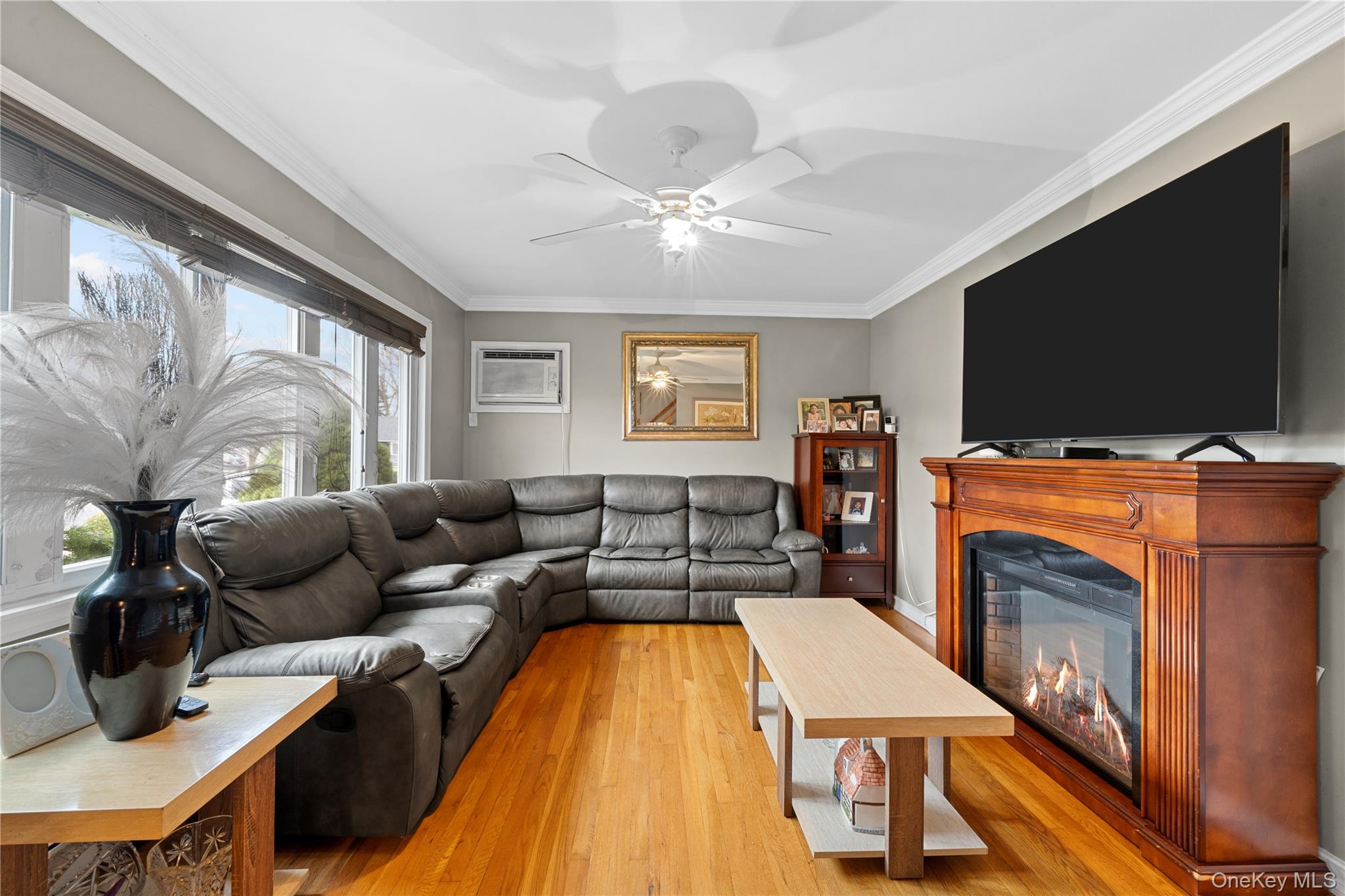762 Buchanan Road East Meadow, NY 11554 - Photo 19 of 40 a living room with furniture and a flat screen tv