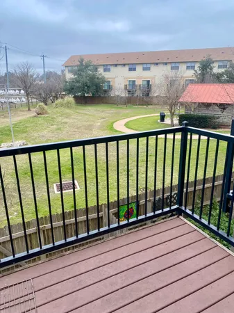 a view of city from a balcony