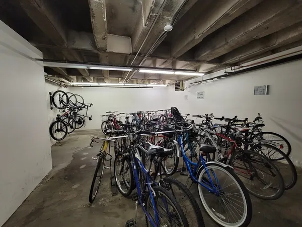 a view of a bike storage