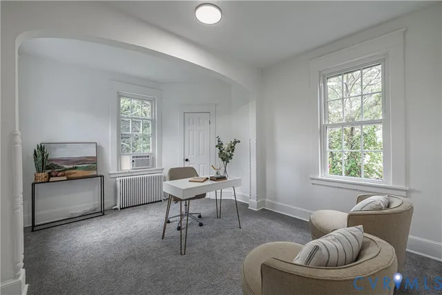 an empty room with a window