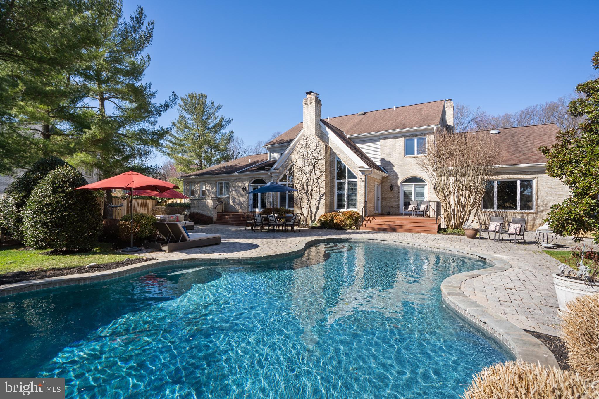 8611 Split Oak Circle Bethesda, MD 20817 - Photo 50 of 60 Saltwater pool with Water Fall
