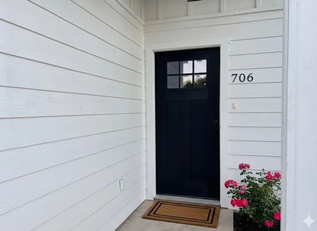 a view of front door