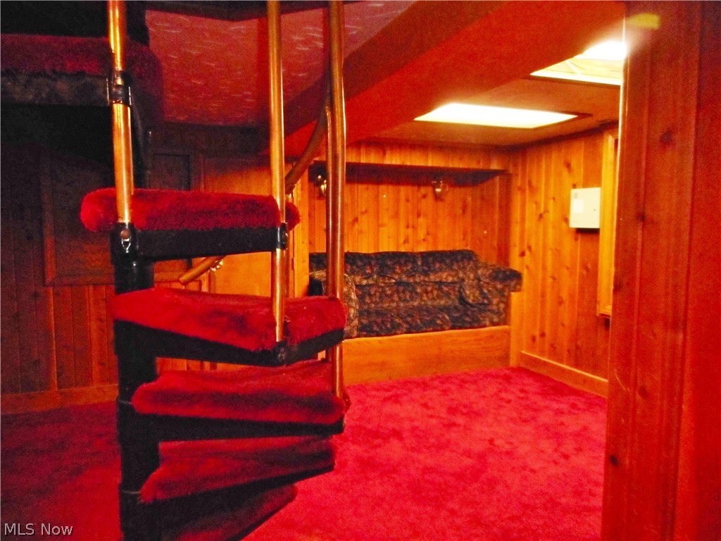 1723 Lynn Road Kent, OH 44240 - Photo 21 of 31 Spiral Staircase leading to Lower Level facing Study and Sauna