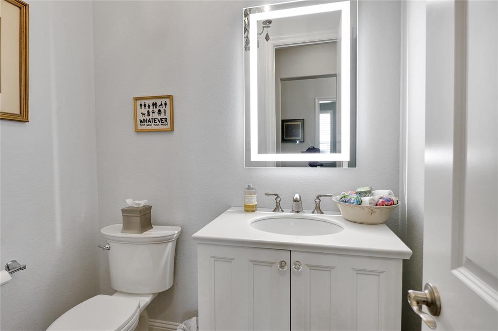 1809 Shade Tree Street Fort Worth, TX 76008 - Photo 18 of 28 Half Bath off Entry across from office with lighted mirror