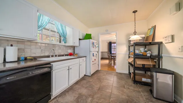 a view of a dining room and livingroom