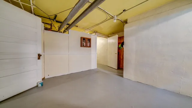 a view of a room with rack on the wall