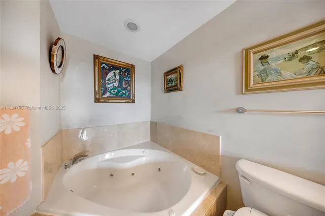 a bathroom with a toilet and a bathtub