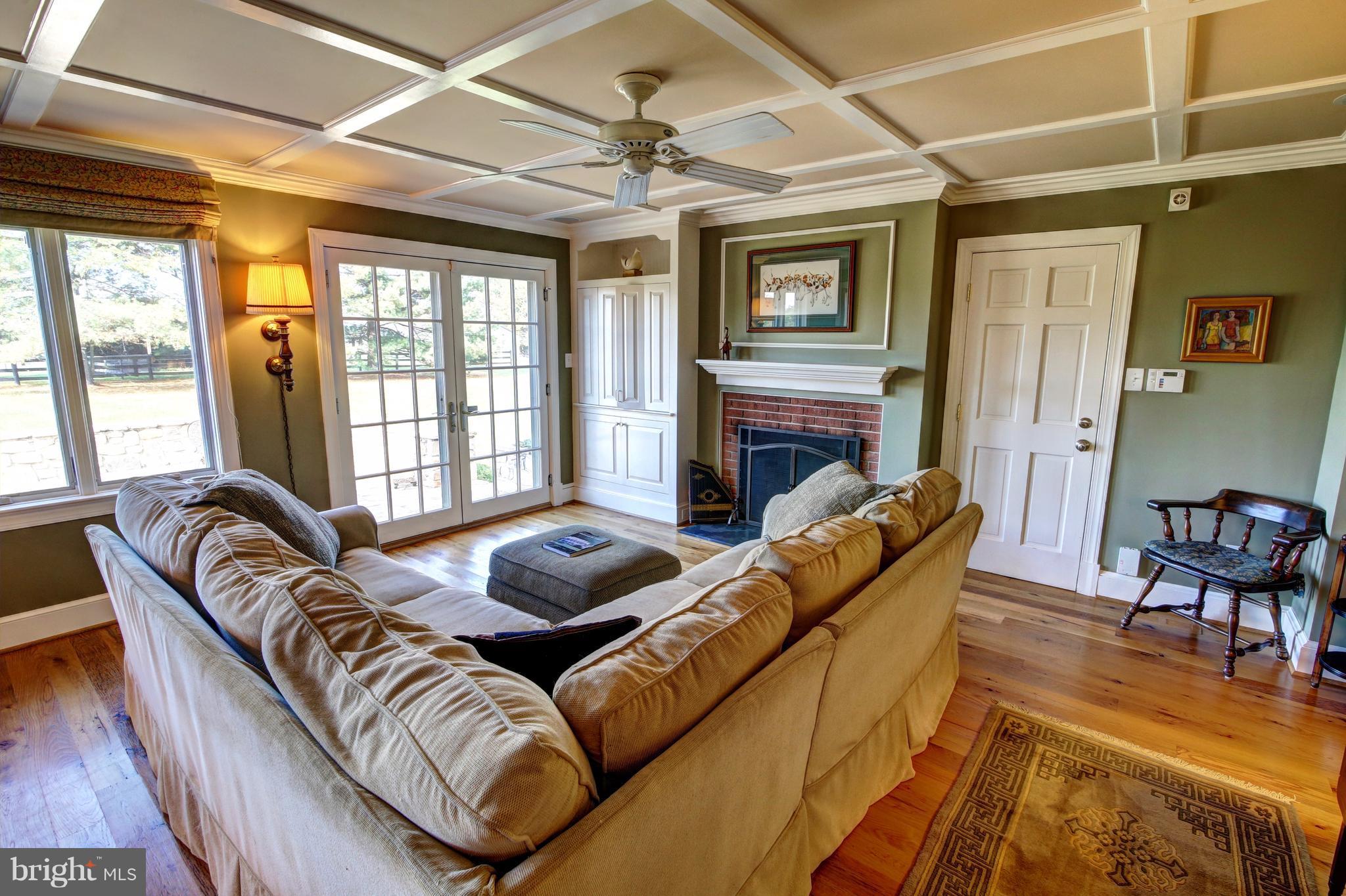 21257 St Louis Road Middleburg, VA 20117 - Photo 9 of 30 Family Room - FP & Cofferred Ceiling