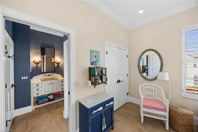 a workspace with furniture and window