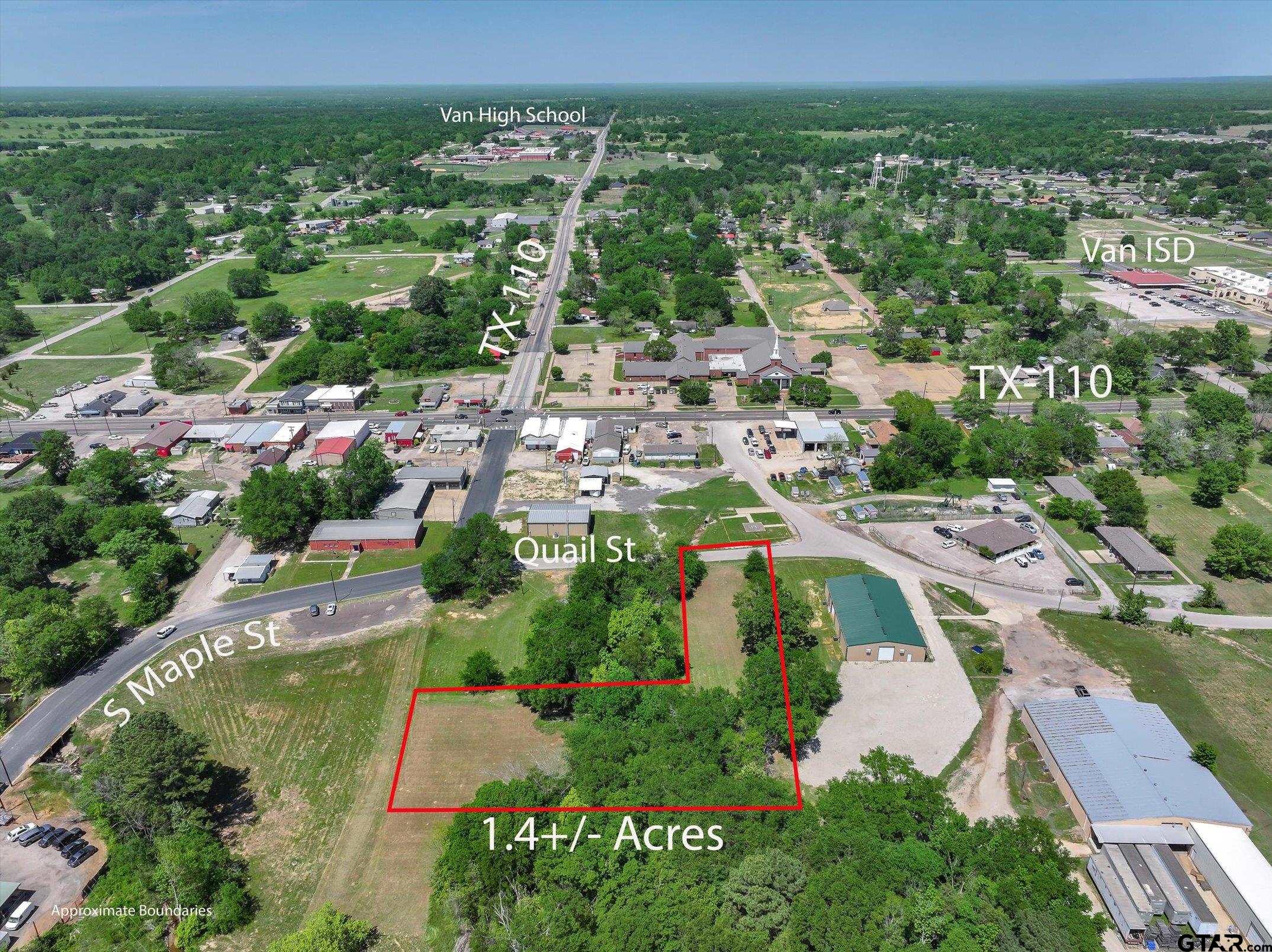 300 Quail Street Van, TX 75790 - Photo 4 of 19 an aerial view of a city with lots of residential buildings