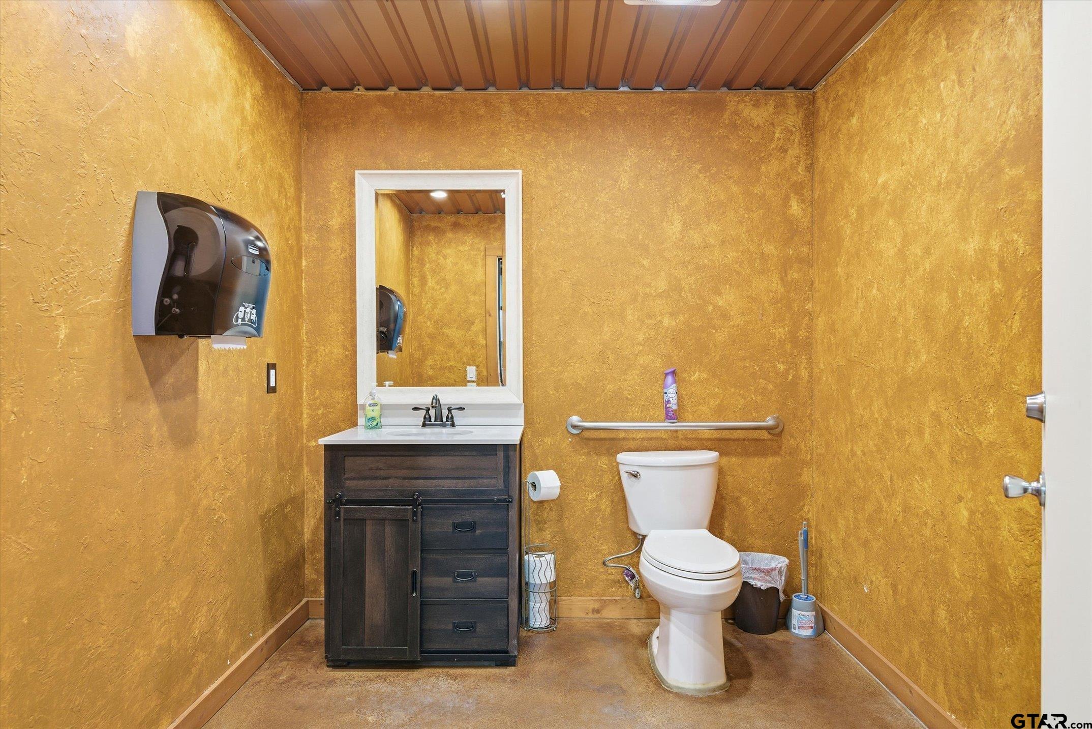 300 Quail Street Van, TX 75790 - Photo 10 of 19 a bathroom with a toilet a sink and mirror