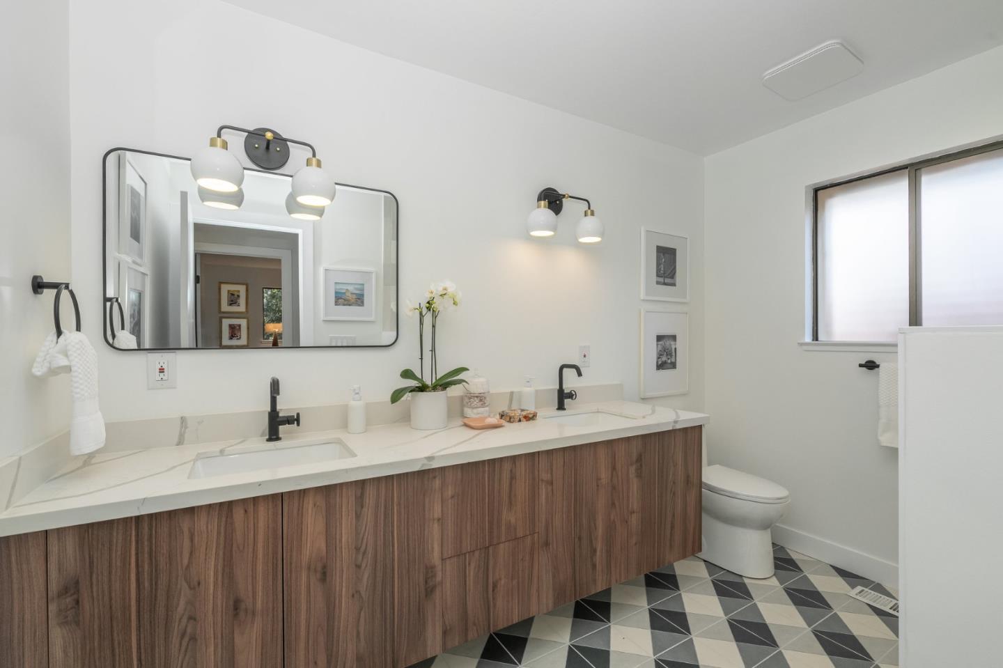 1903 Milano Way Mountain View, CA 94040 - Photo 35 of 48 a bathroom with a double vanity sink mirror and toilet