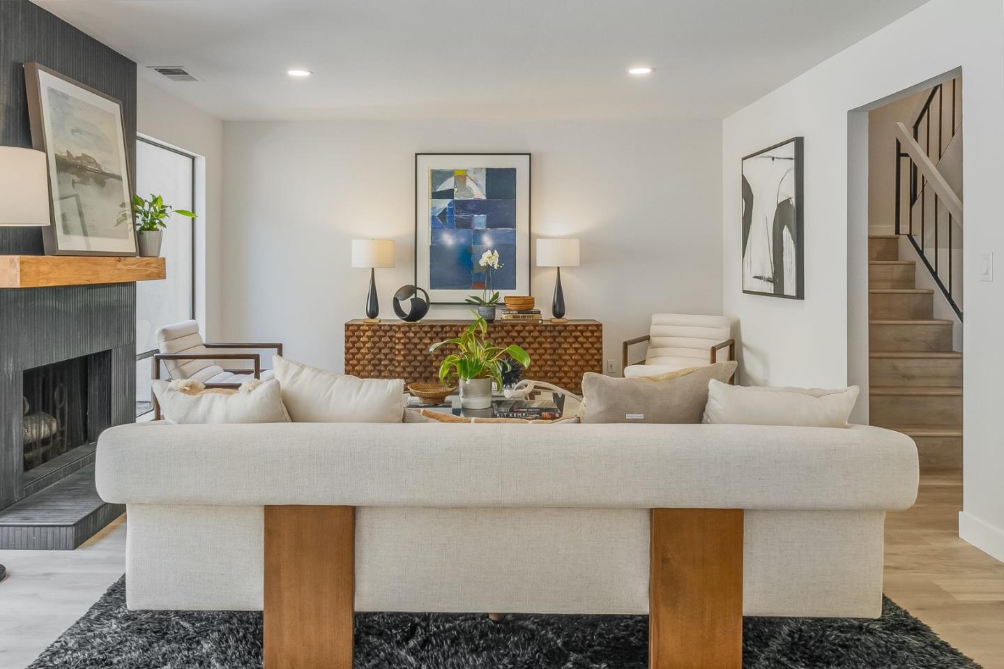 1903 Milano Way Mountain View, CA 94040 - Photo 9 of 48 a living room with furniture and a fireplace