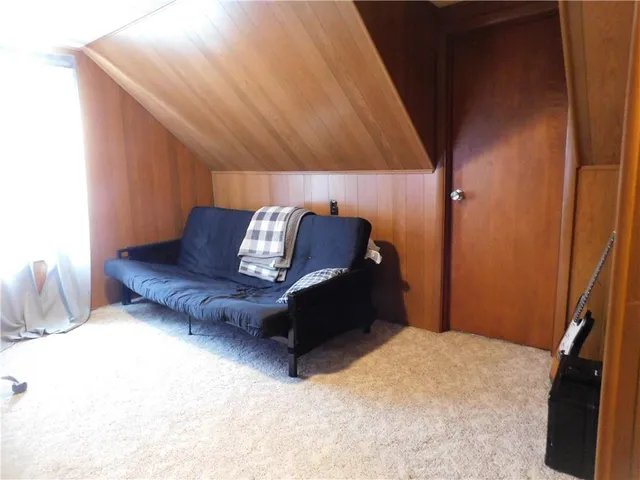 a building outdoor space with a couch