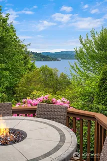 a view of a balcony with an outdoor space