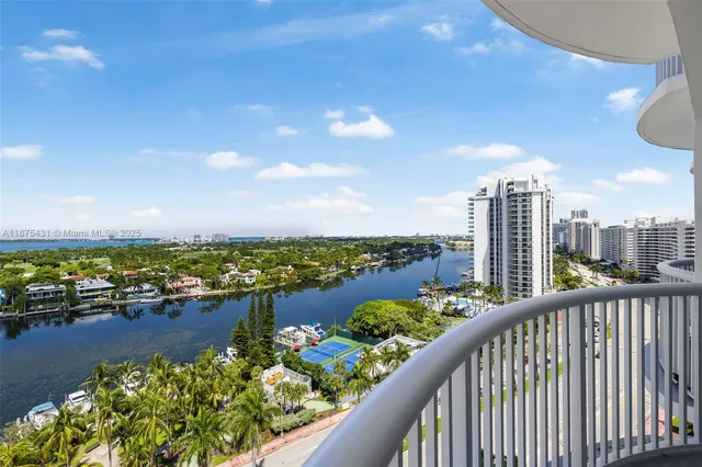 a city view from a balcony