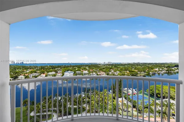 a city view from a balcony