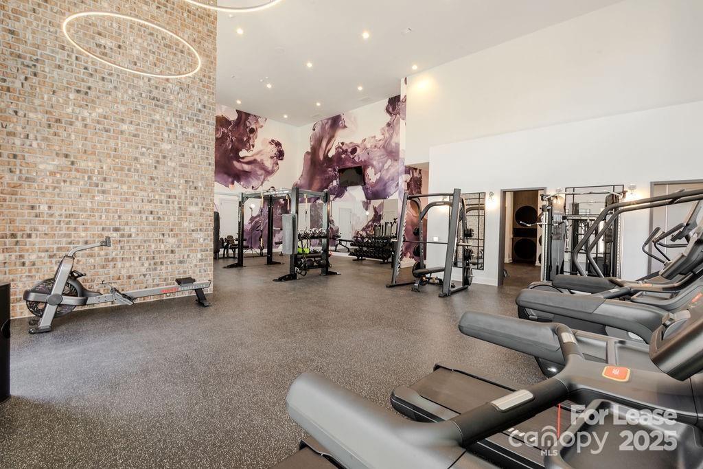 3110 Doe River Way, Unit CHADWICK Matthews, NC 28105 - Photo 8 of 48 a view of a room with gym equipment