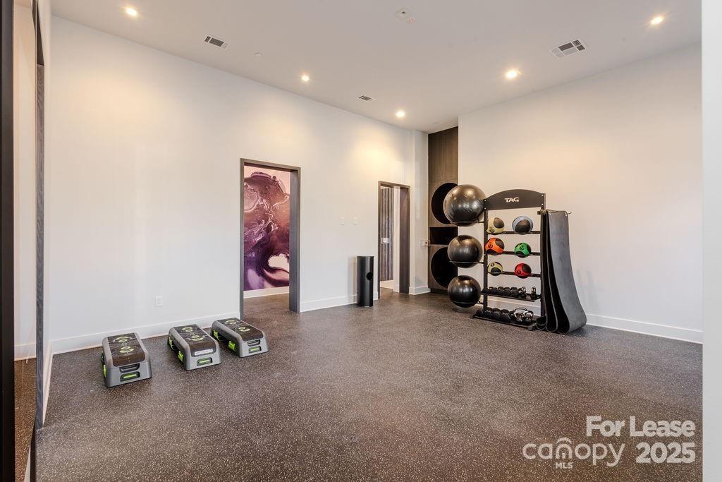 3110 Doe River Way, Unit CHADWICK Matthews, NC 28105 - Photo 9 of 48 a view of a room with gym equipment