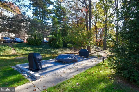 a view of a white house with a tree in front of it