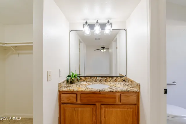 a bathroom with a shower curtain