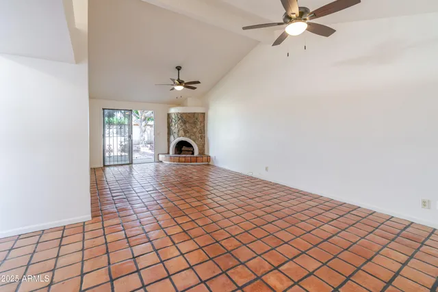 a view of an empty room and window
