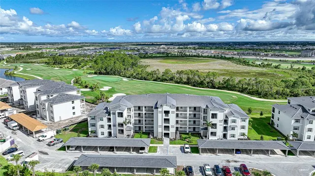 a view of a city that has tall buildings