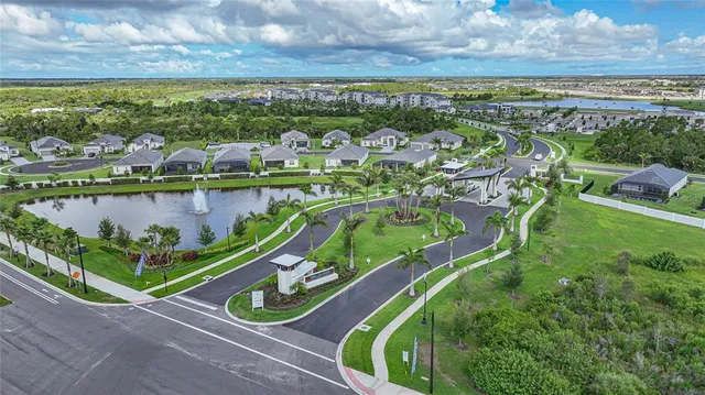 front view of a building with a street