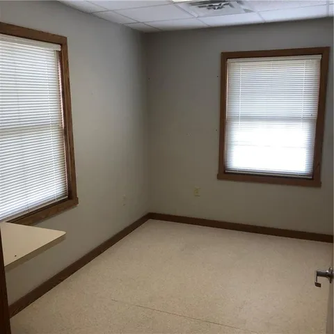 an empty room with a window