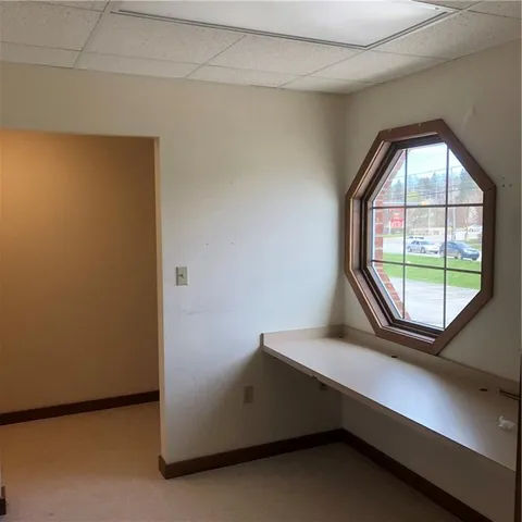an empty room with a window