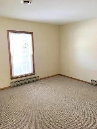 an empty room with a window