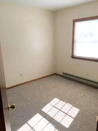 an empty room with a window