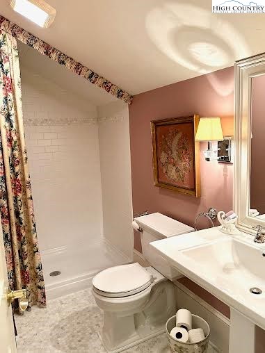 520 East Landing Ridge Circle Jefferson, NC 28640 - Photo 23 of 50 a bathroom with a sink a toilet and shower