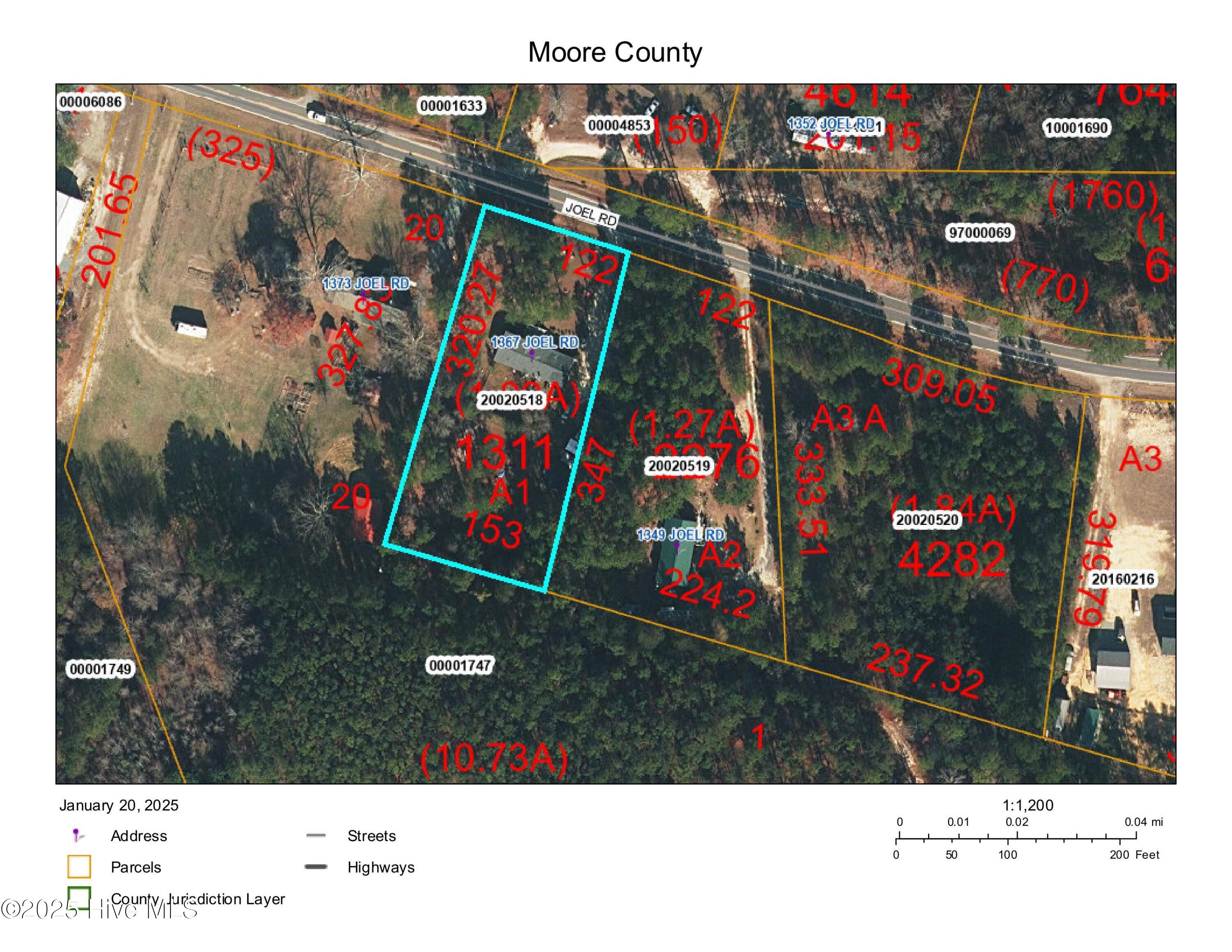 1367 Joel Road Carthage, NC 28327 - Photo 2 of 25 1367 Joel Rd Aerial GIS