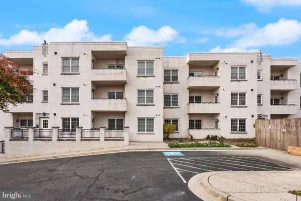 a front view of a multi story building