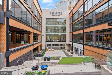 a view of a building on the street