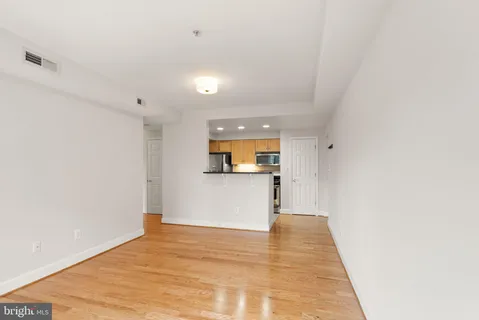 a view of a big room with wooden floor