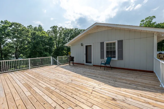 a house with view of a wooden floor