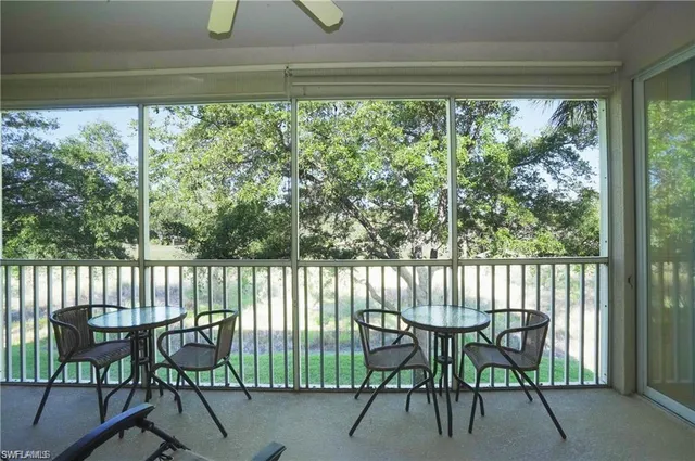 a view of a chairs in a patio