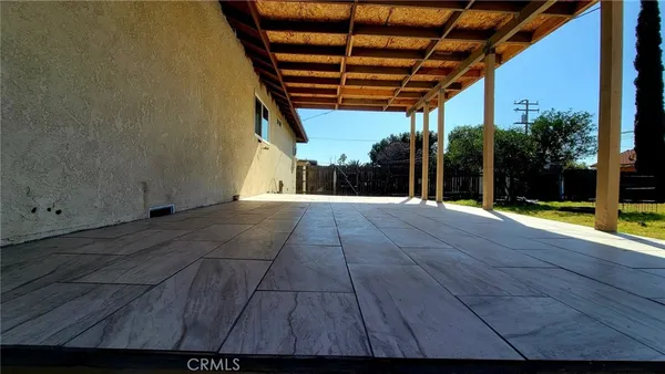 a view of porch with patio