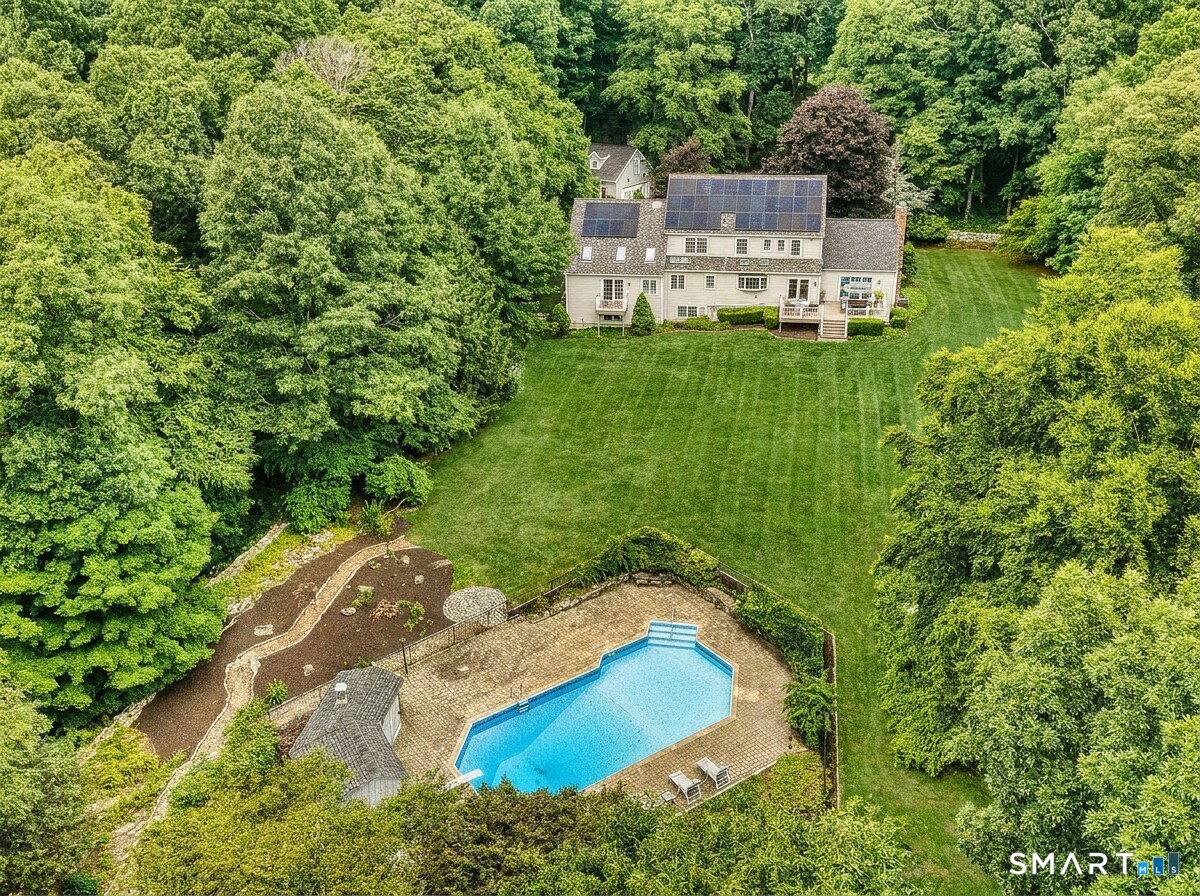 17 Plumtrees Road Newtown, CT 06470 - Photo 2 of 40 The view of the backyard and pool
