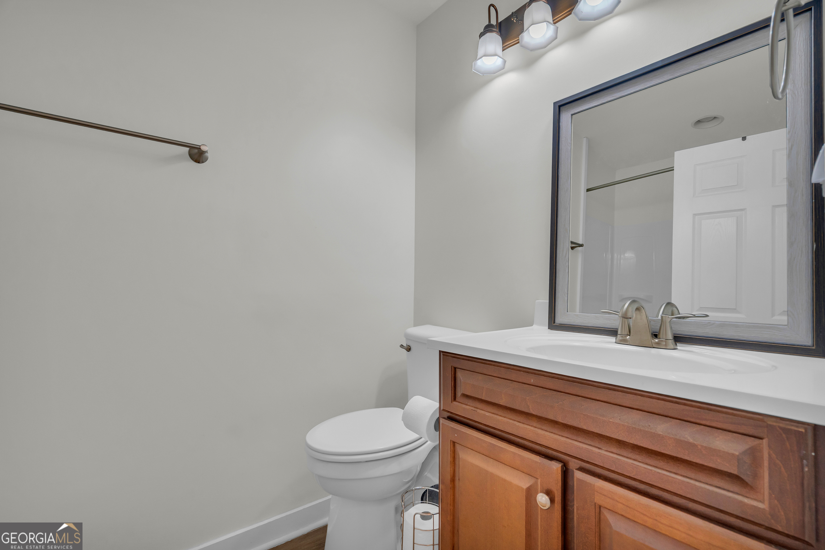 156 White Pine Road Toccoa, GA 30577 - Photo 32 of 57 a bathroom with a sink and a mirror