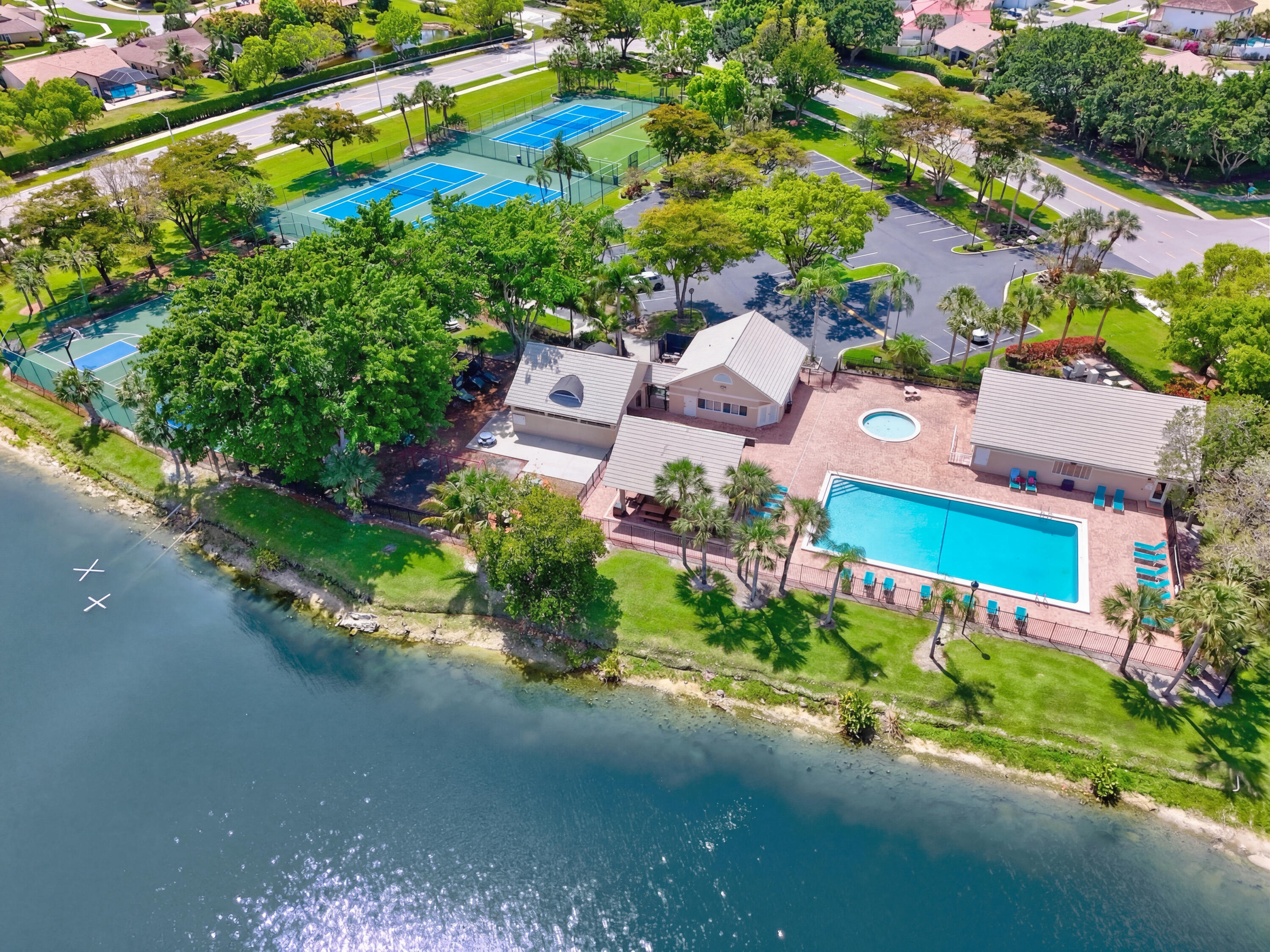 18474 Old Princeton Lane Boca Raton, FL 33498 - Photo 42 of 46 an aerial view of a house with a yard and garden