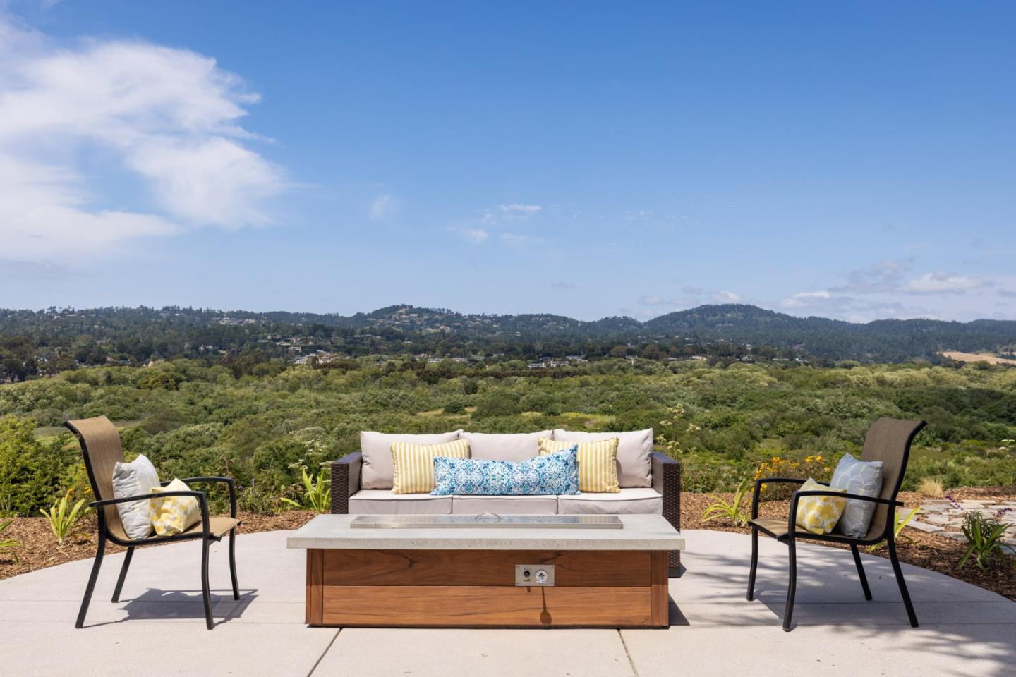 2765 Ribera Road Carmel, CA 93923 - Photo 24 of 37 a view of a lake with a table and chairs