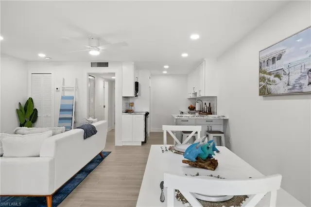 a living room with furniture and a couch