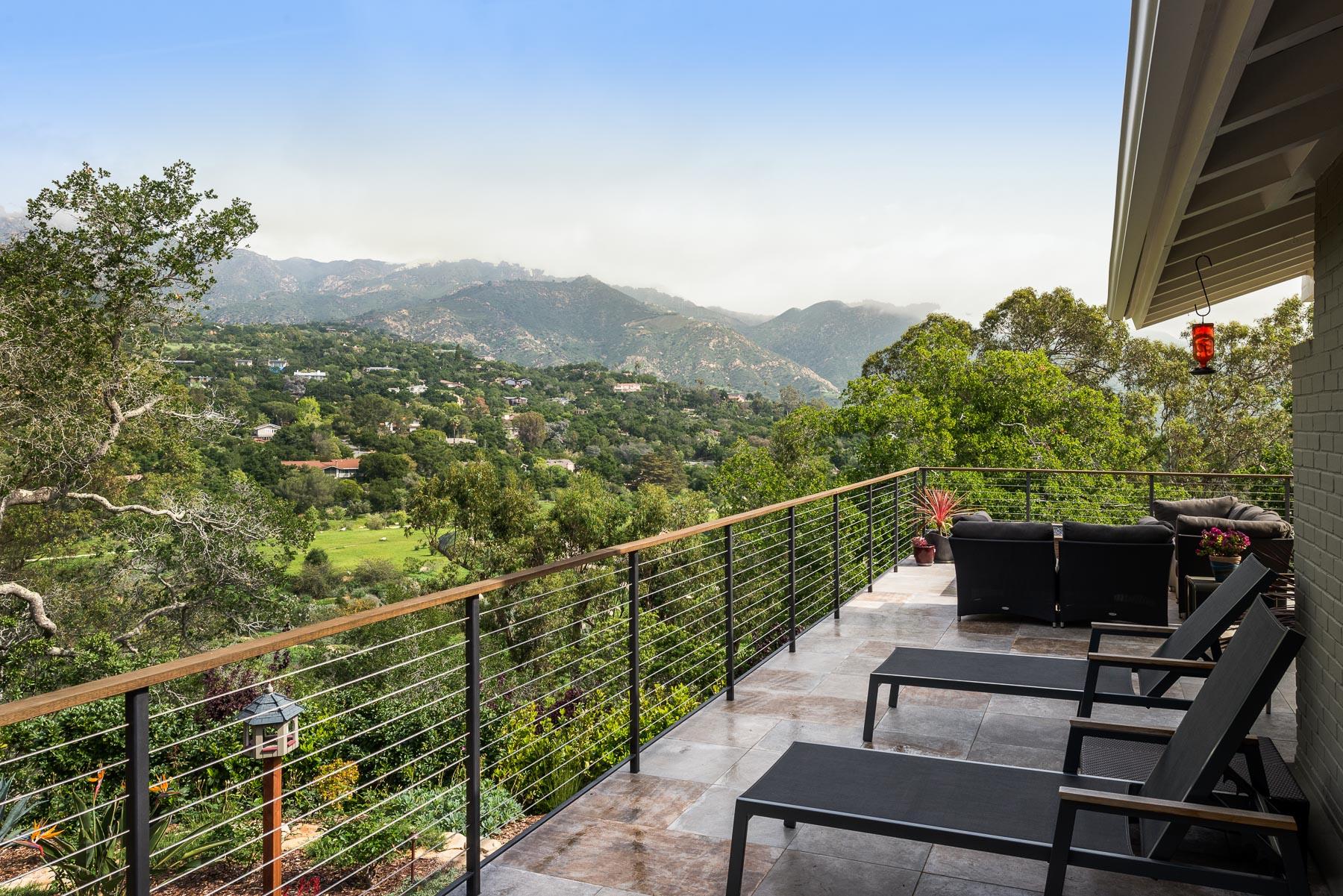 1702 Hillcrest Road Santa Barbara, CA 93103 - Photo 8 of 27 a view of a balcony with two chairs