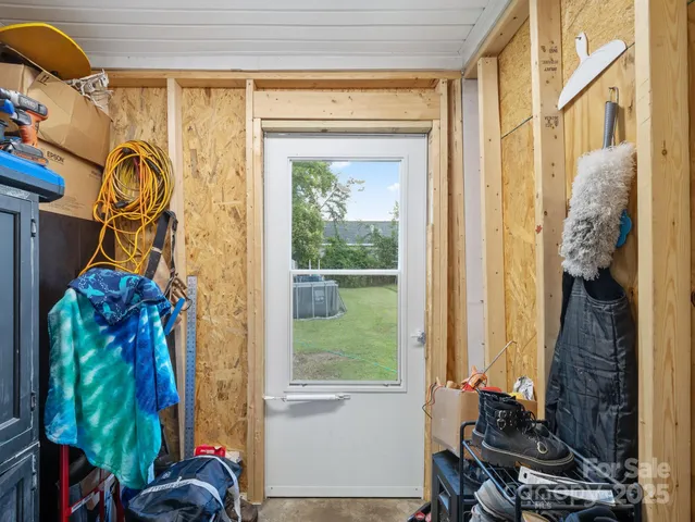 a view of a door and chair