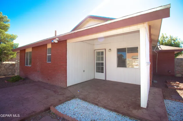 a backyard of a house