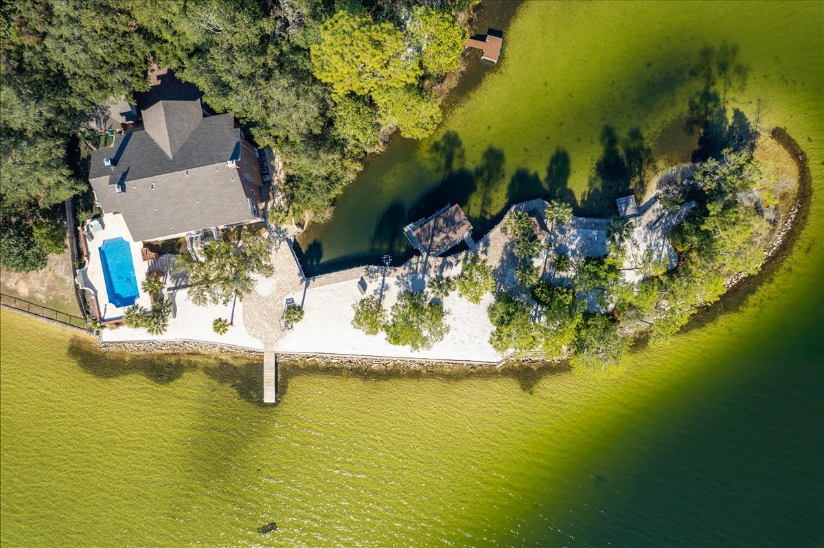 83 Poquito Road Shalimar, FL 32579 - Photo 78 of 83 an aerial view of a house with a ocean view